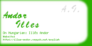 andor illes business card